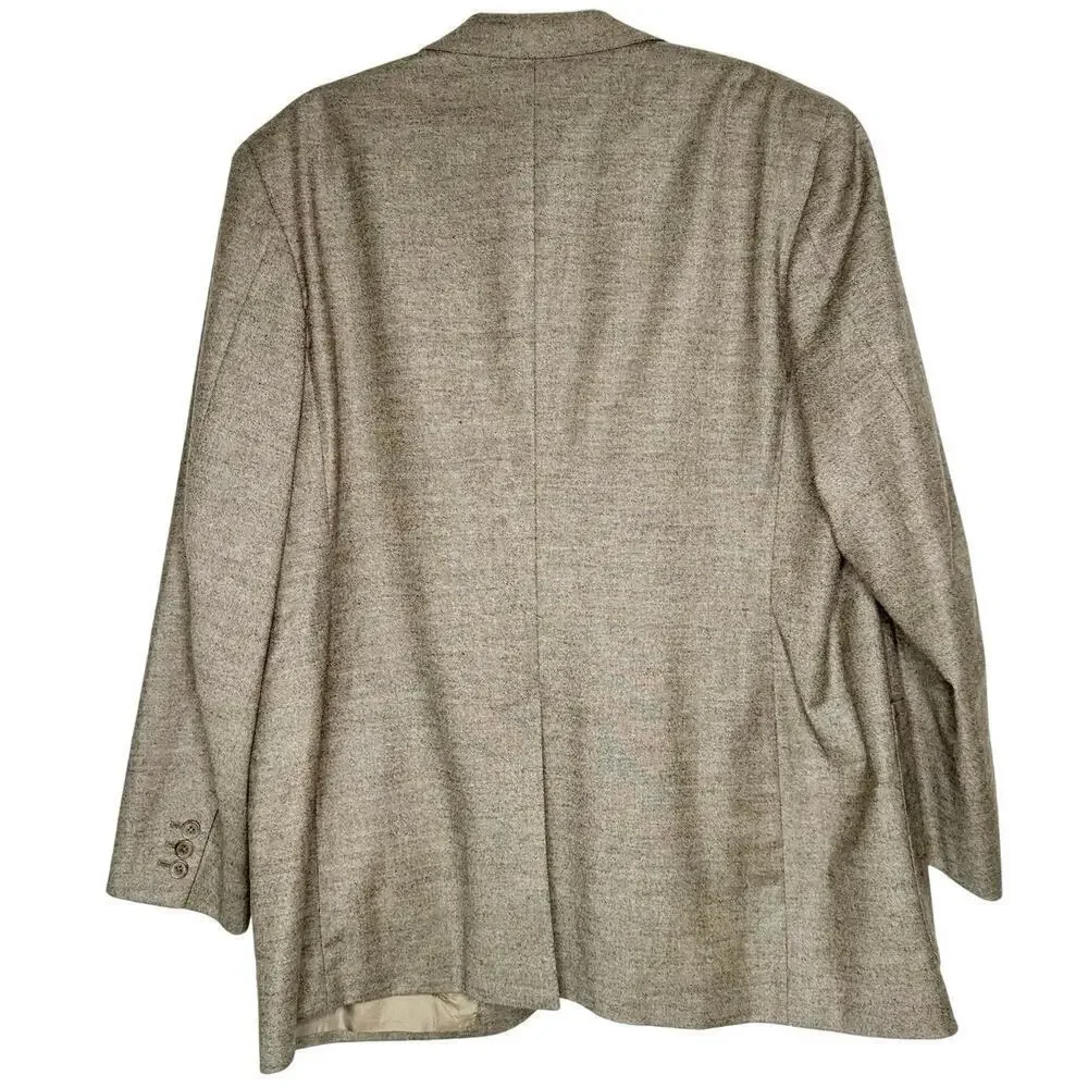 Loro Piana Wool & Cashmere Blazer Tan Brown Men's Size 48 R